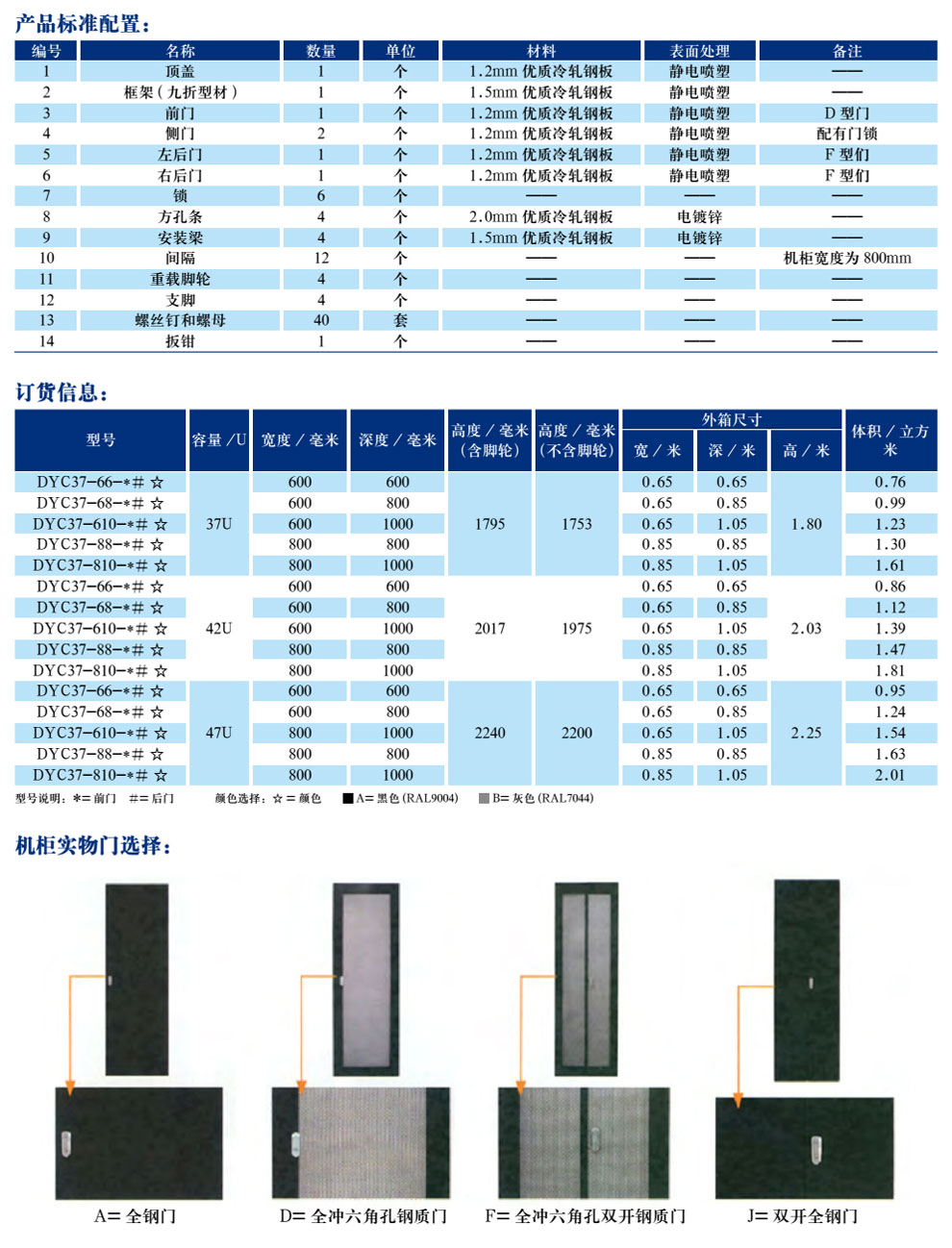 奢华C型网络服务器机柜 DYC CABINET(图3)